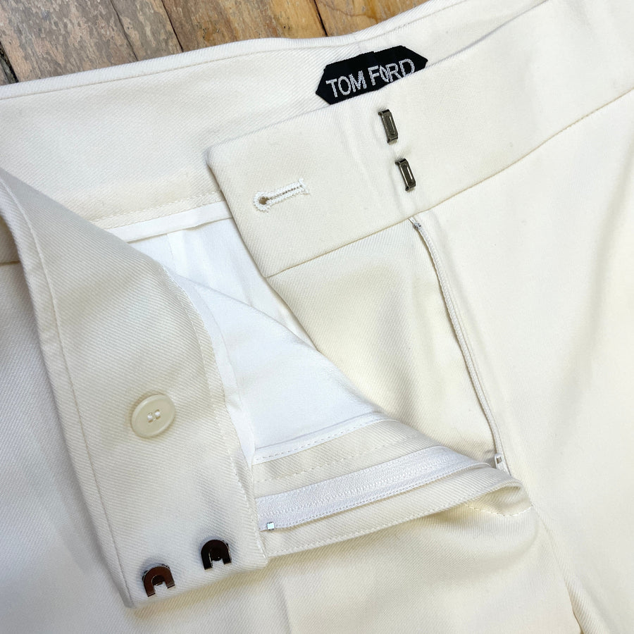 @Tom Ford Vintage Designer Cream Trousers Size Tops Public Butter 