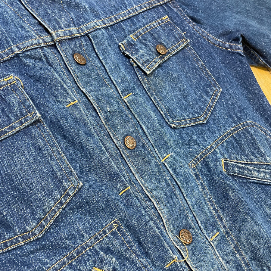 True Vintage Blue Denim 4-Pocket Snap-Button Jacket Size S Jackets & Coats Public Butter 