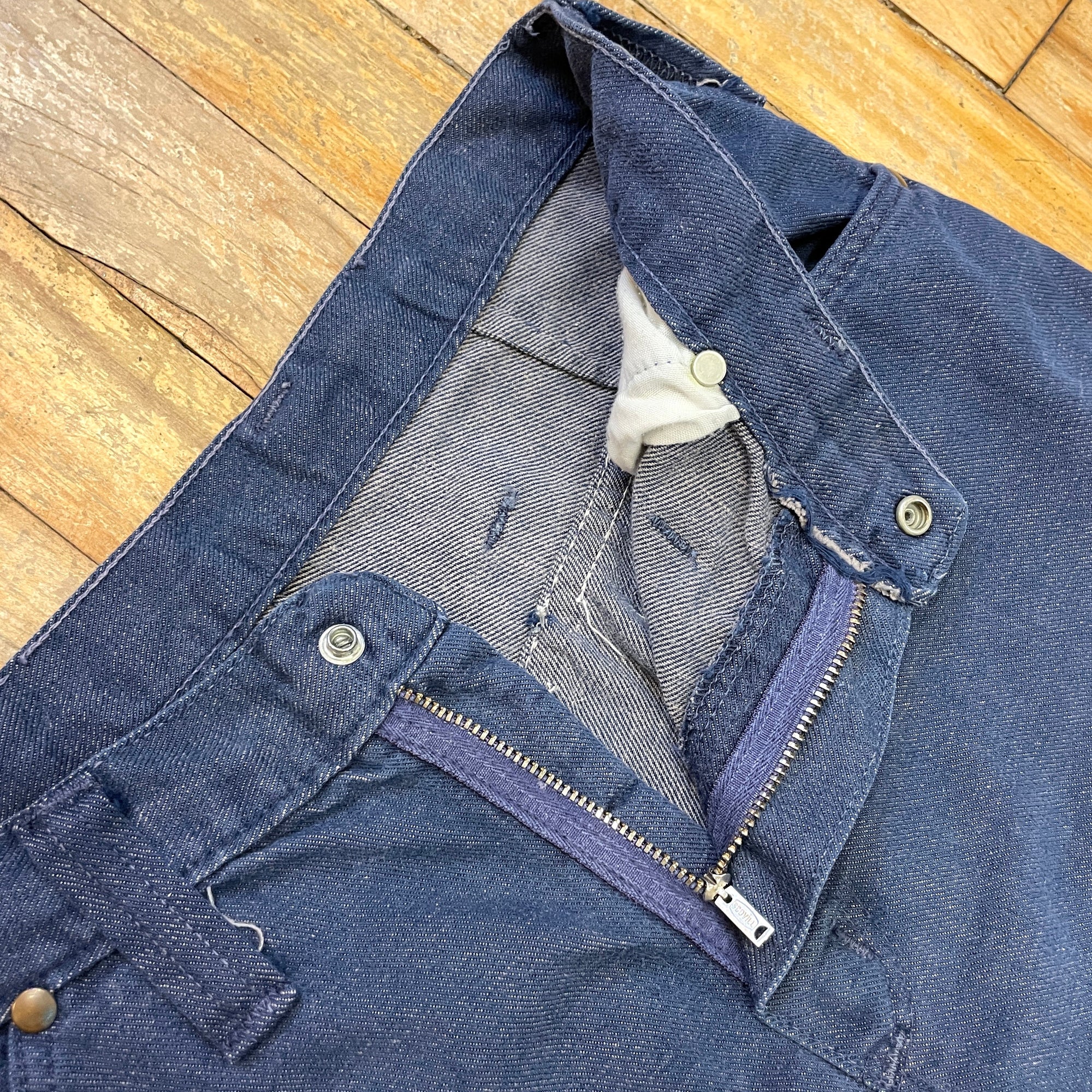 Vintage 60s/70s Soft Denim Wrangler Bell Bottoms Made in USA 31&quot; Waist Bottoms Public Butter 