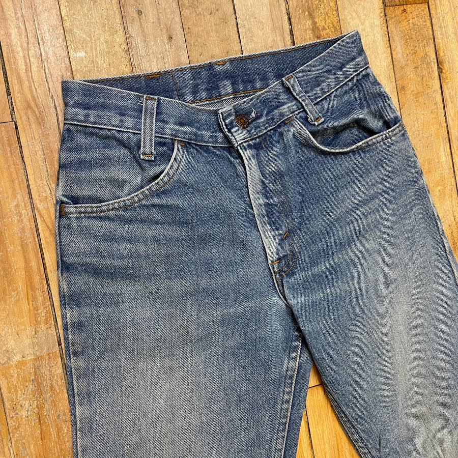 Vintage Levi's Orange Tab Light Wash Denim Jeans with Raw Hem 26