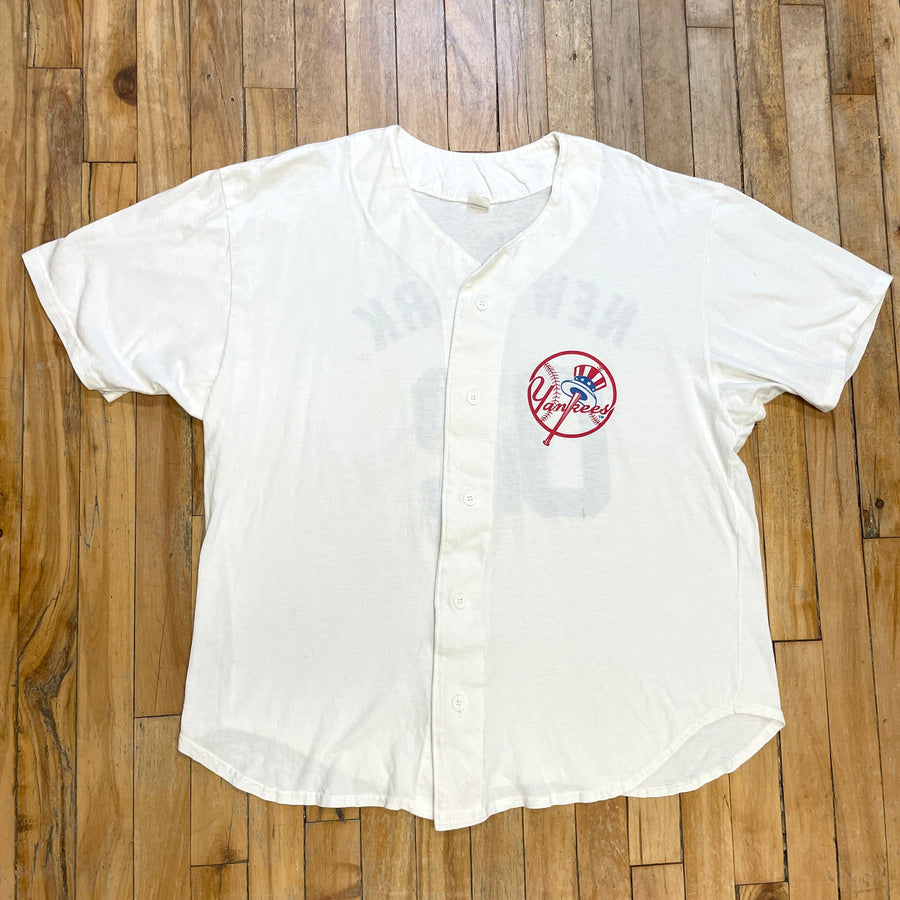 Vintage NY Yankees #02 T-Shirt Jersey Size XL Tops Black Market Toronto 