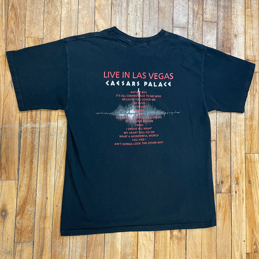Y2K Celine Dion Live In Las Vegas Caesars Palace Promotional T-Shirt Size Large T-Shirts Black Market Toronto 