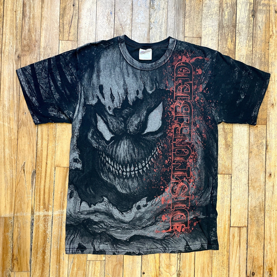 Y2K Disturbed 360 Print T-Shirt Size Medium T-Shirts Black Market Toronto 