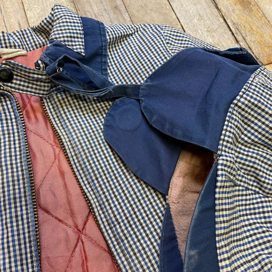 Youth Size Midcentury Sweetest Blue Plaid Vintage Coat & Bonnet Jackets & Coats Black Market Toronto 